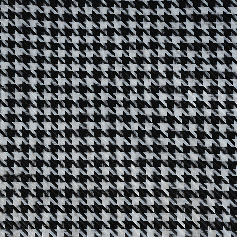 Houndstooth Plaid Polyester linteo Fabric