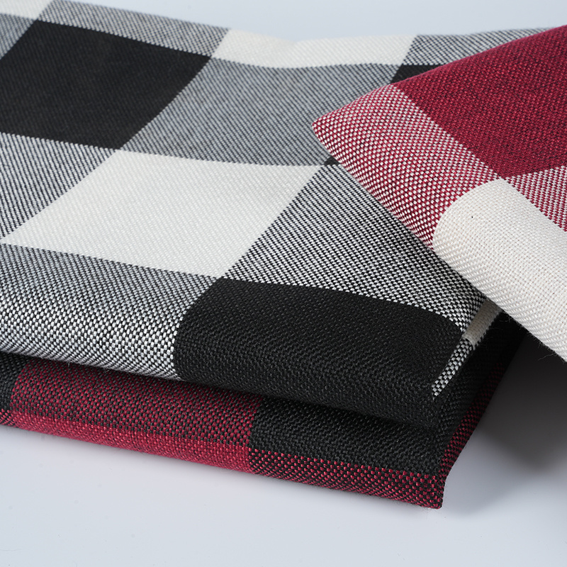 X* X Plaid Polyester linteo Fabric